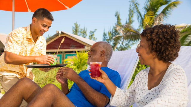 Disney Cruise Line Castaway Cay - Couple at Serenity Bay