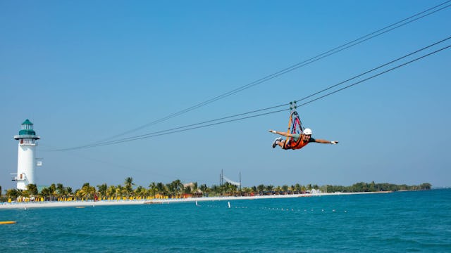 Harvest Caye Belize NCL zipline