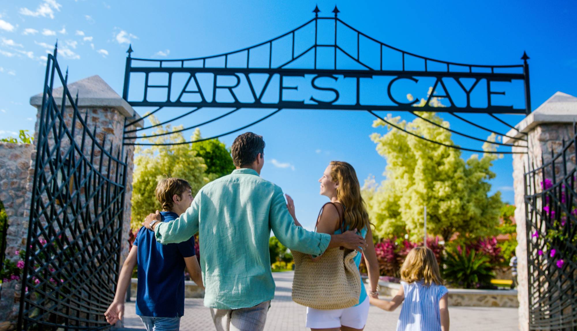 Harvest Caye Belize NCL - front gate