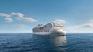MSC World Atlantic at sea