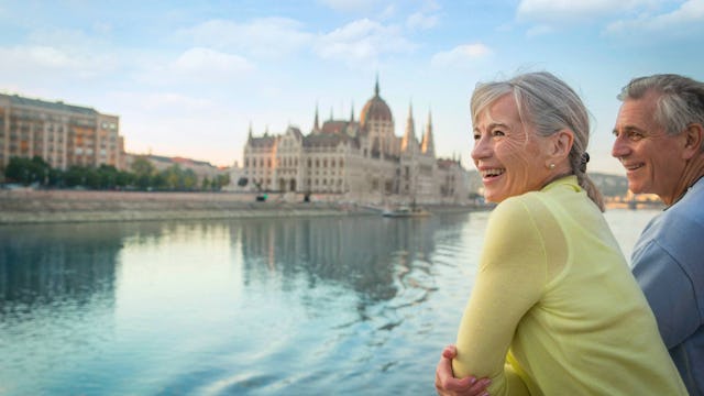 Uniworld River Cruises - views from sundeck in Budapest