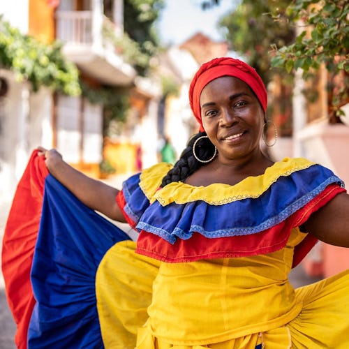 Colombia local woman dress