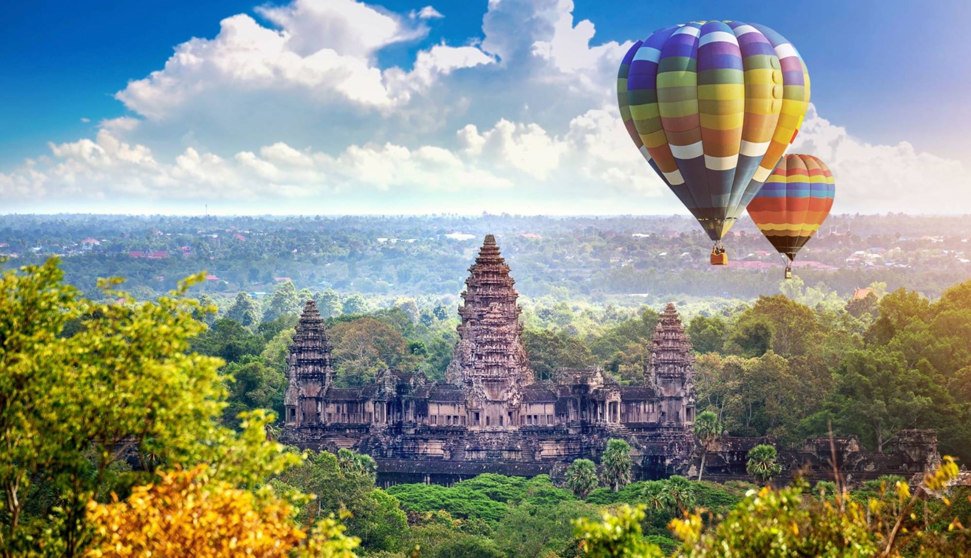 Siem Reap, Cambodia, Hot Air Balloon - Mekong River Cruises