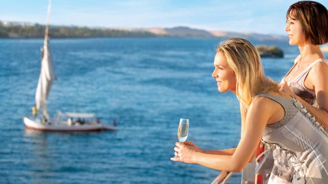 Nile River Cruises - Traditional felucca view from sun deck
