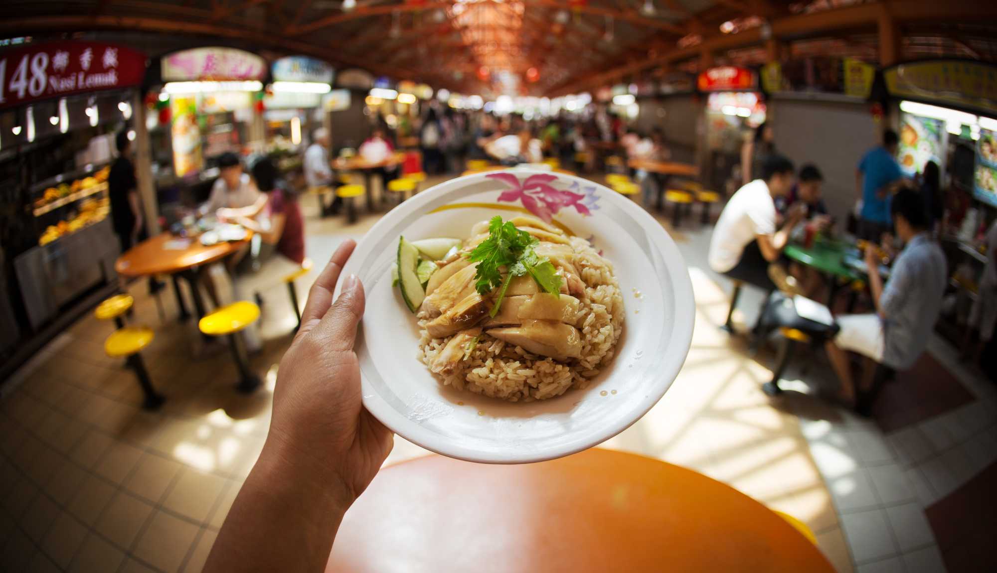 Singapore - Hawker Centre Chicken Rice Dish