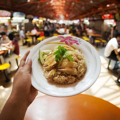Singapore - Hawker Centre Chicken Rice Dish