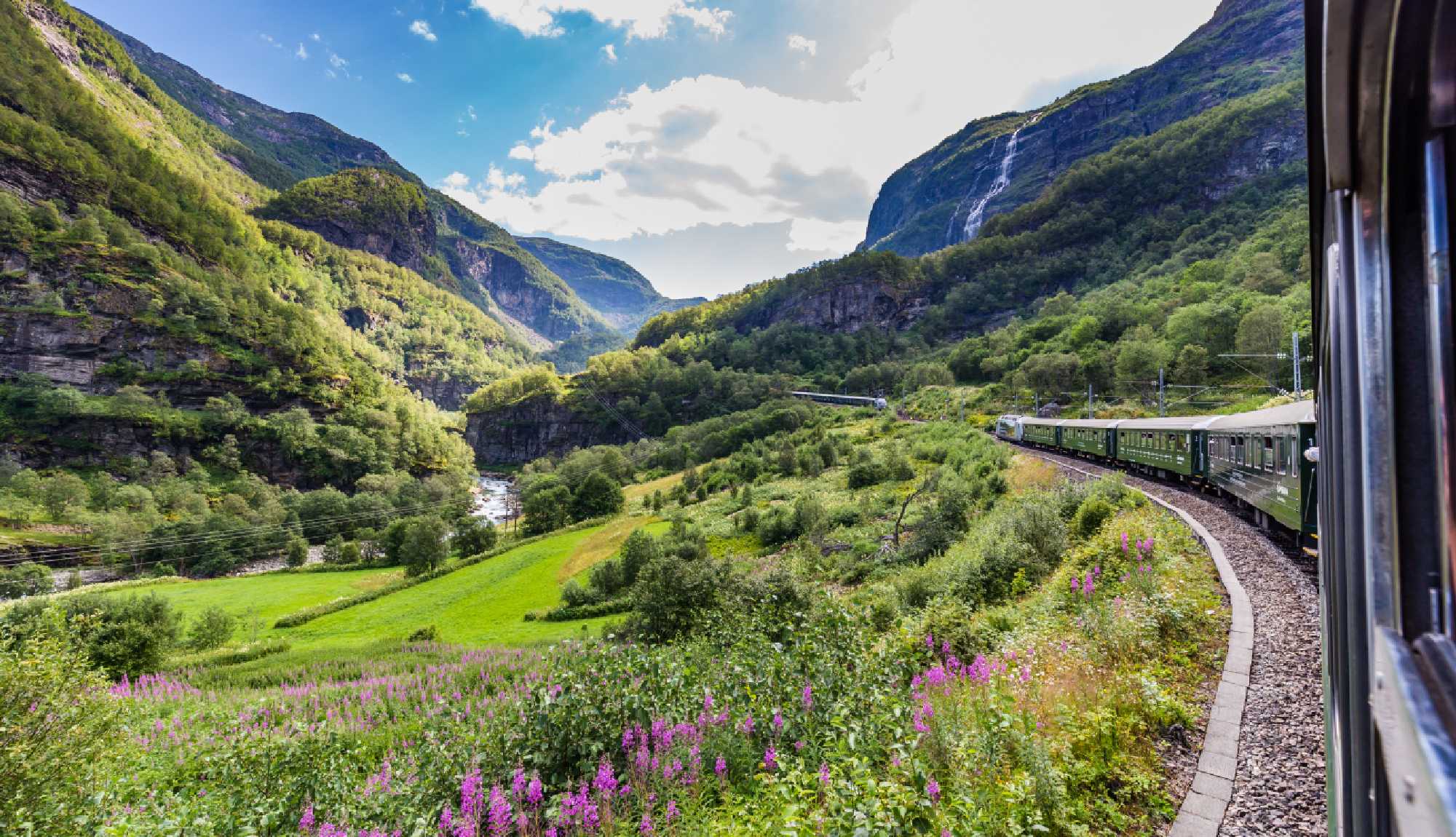 Railway in Flam, Norway - Norwegian Fjords