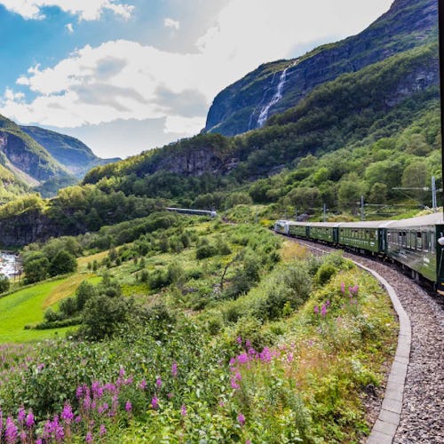Railway in Flam, Norway - Norwegian Fjords