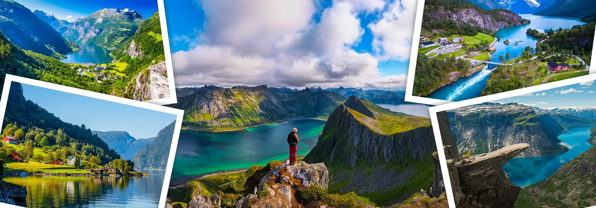 Collection of Norwegian Fjords images which you can visit on a cruise