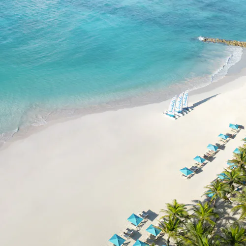 The beach at the Sandals resort in Barbados