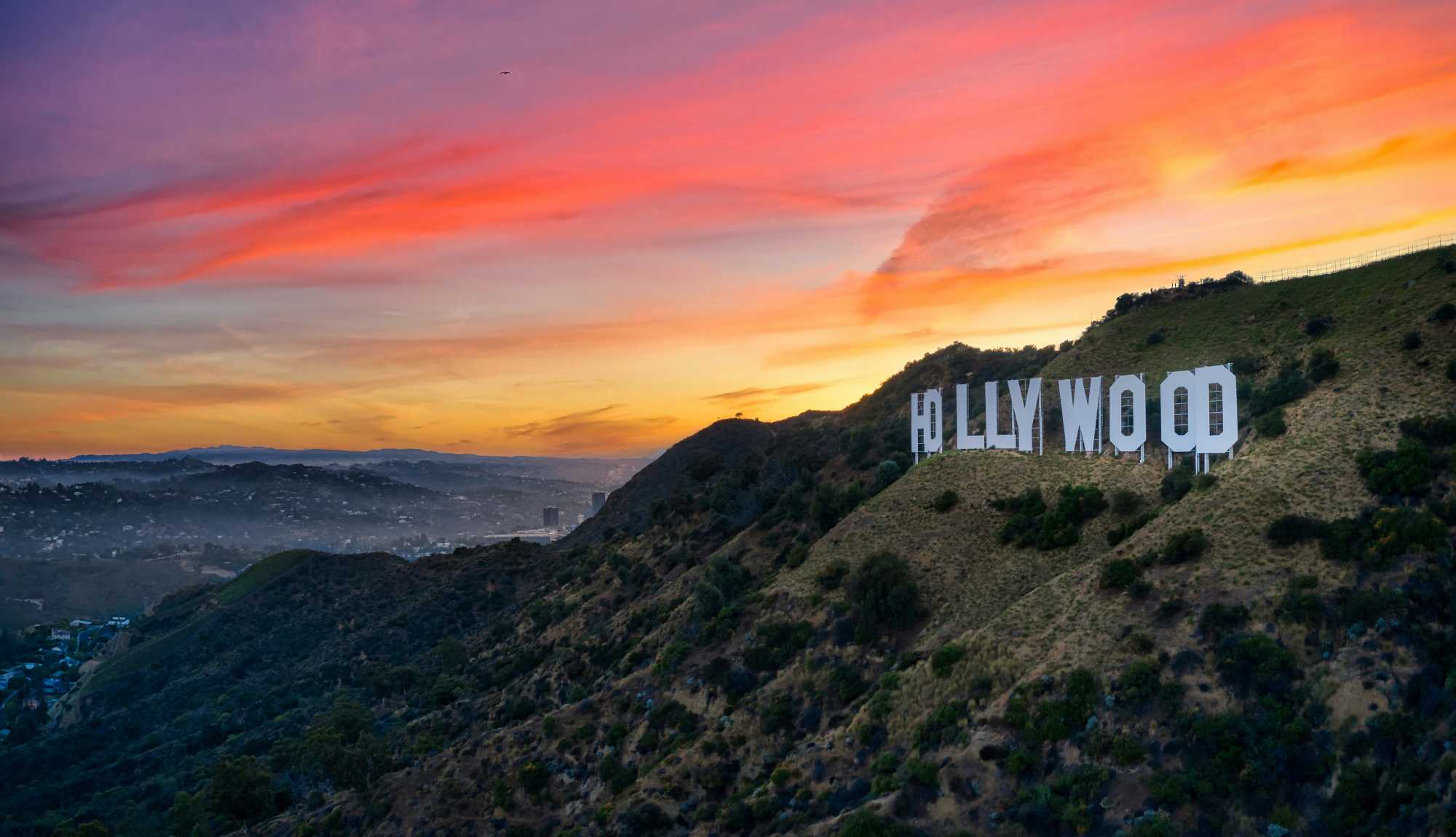 Los Angeles - Hollywood Sign at Sunset