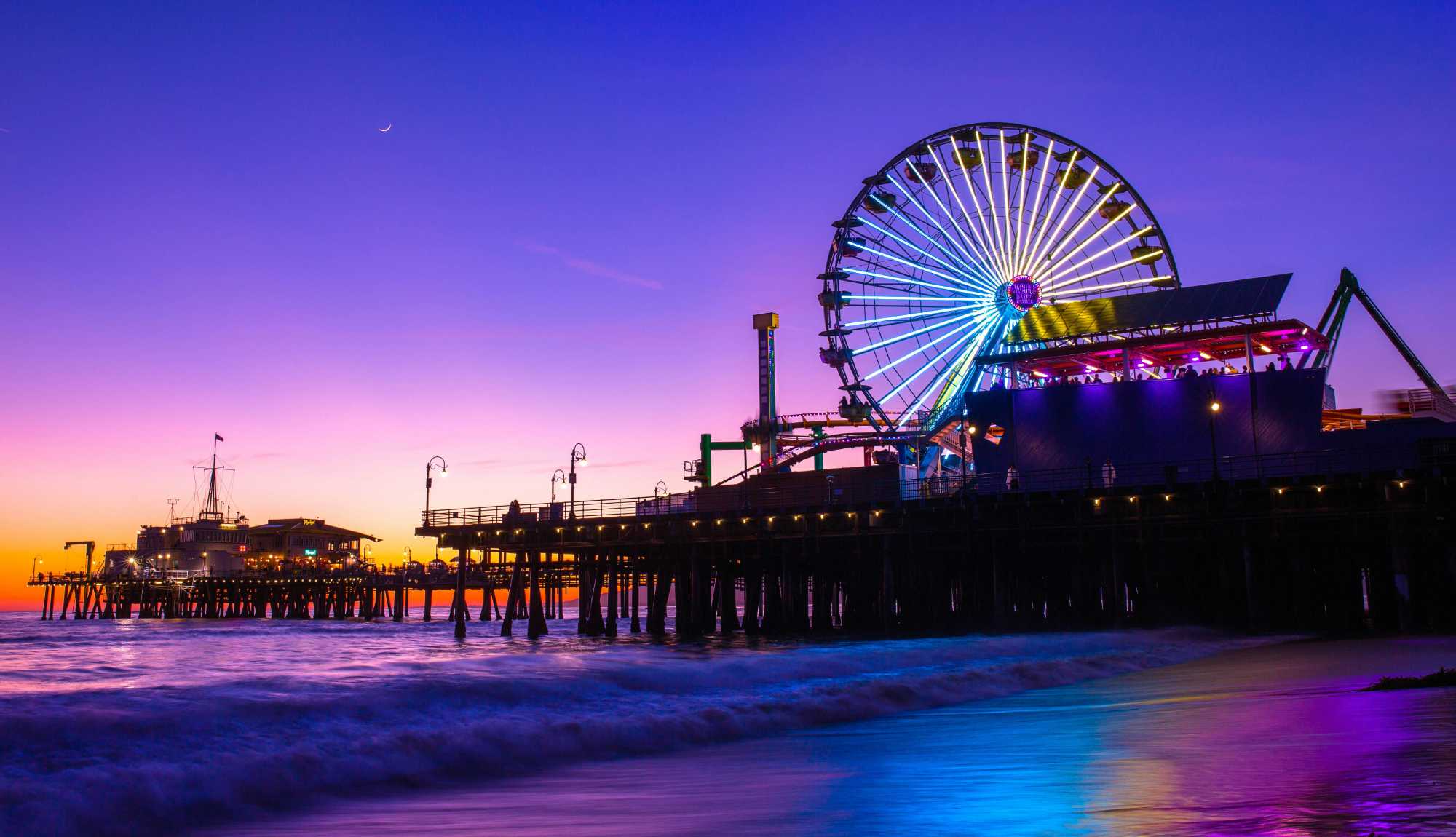 Los Angeles - Santa Monica Pier at Sunset