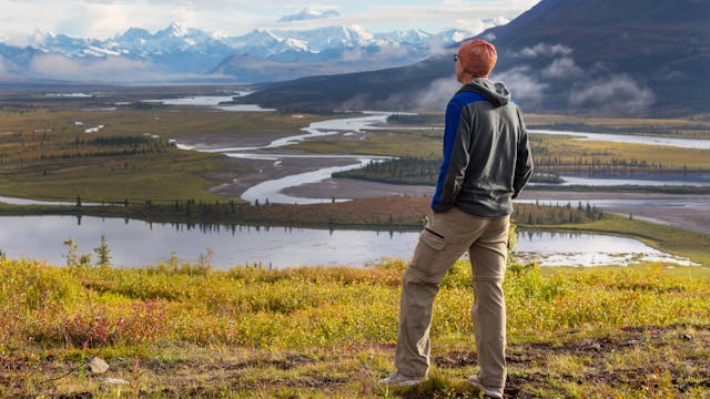 Hiker in Alaska's Denali National Park