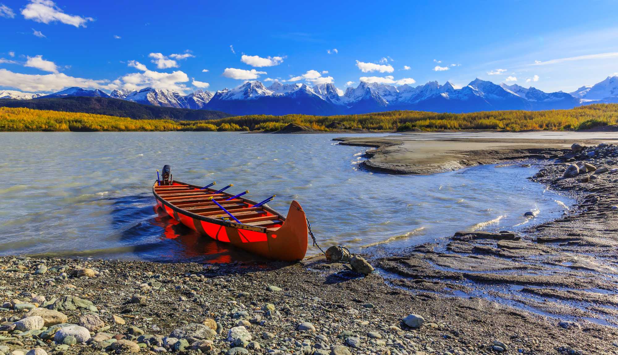 Skagway, Alaska - Canoe in a lake