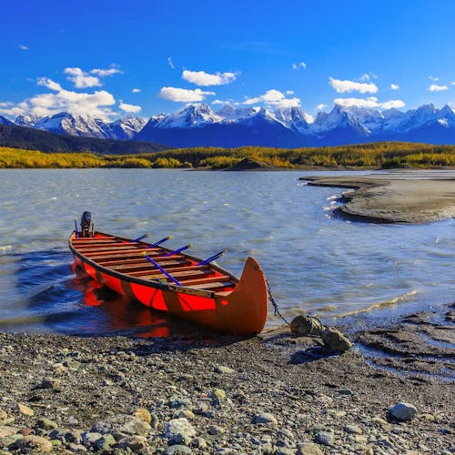Skagway, Alaska - Canoe in a lake