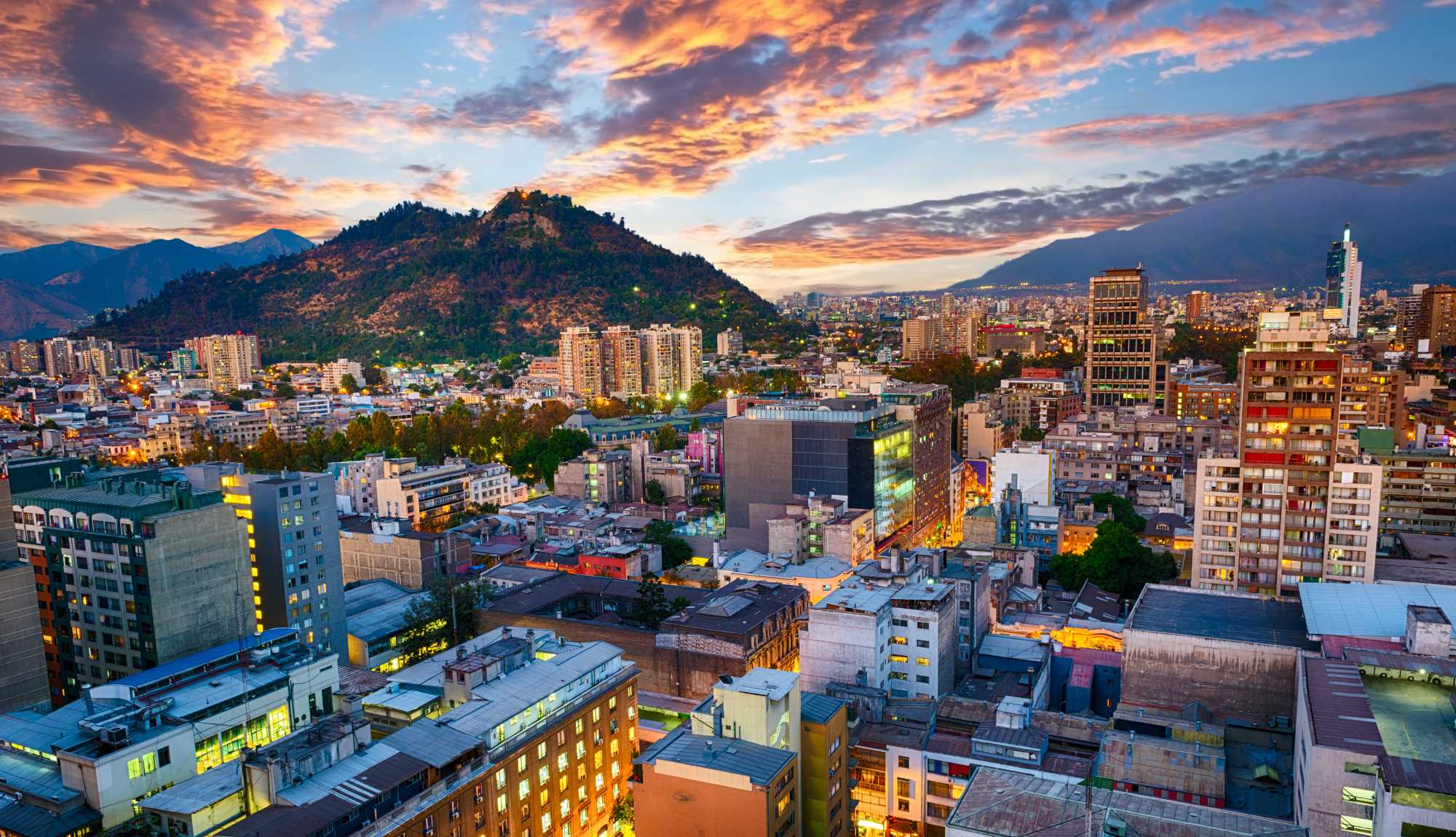 Santiago, Chile sunset