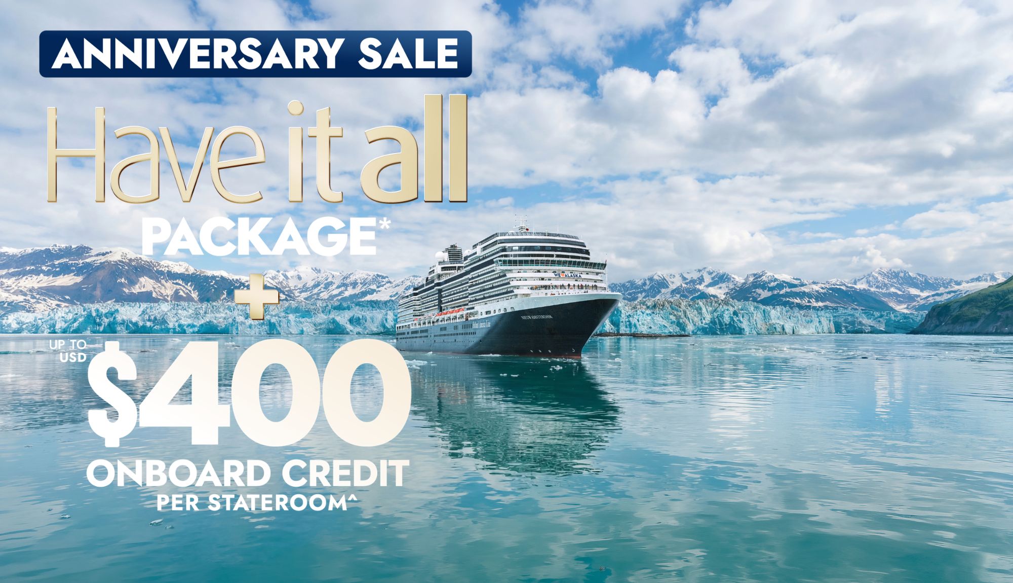 Holland America Line Anniversary Sale