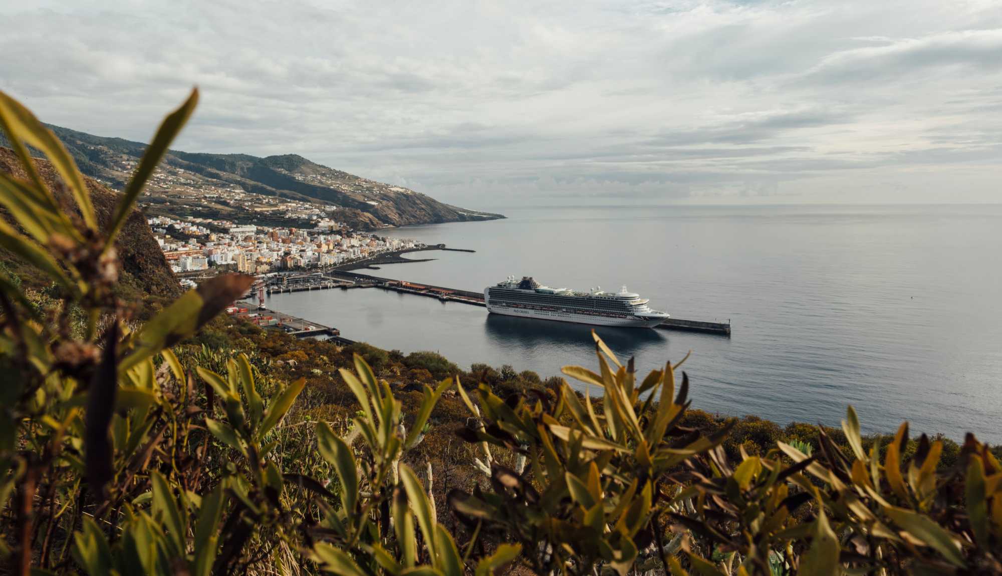 P&O Cruises ship docked in La Palma -  Canary Islands