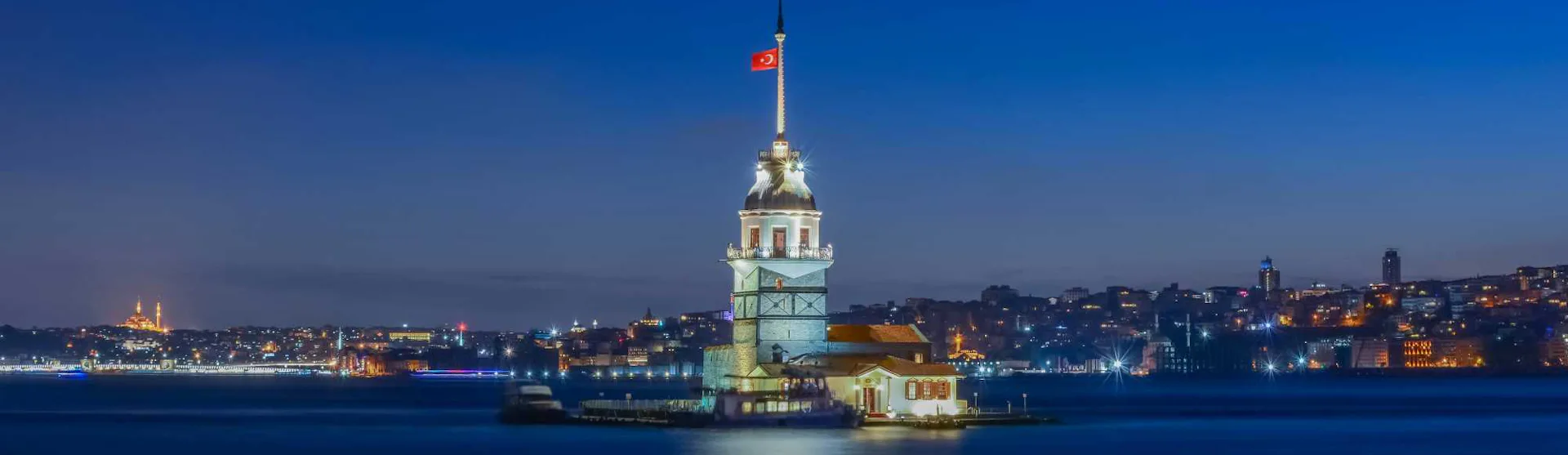 Istanbul, Turkey - Istanbul, Turkey - Maiden's Tower at Night