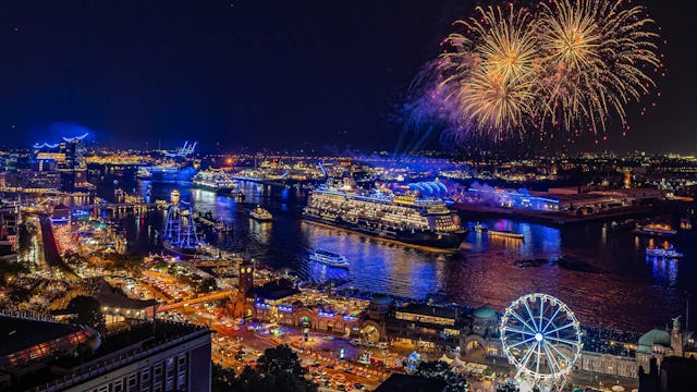 Hamburg, Germany - Hamburg Cruise Days Parade and Fireworks show