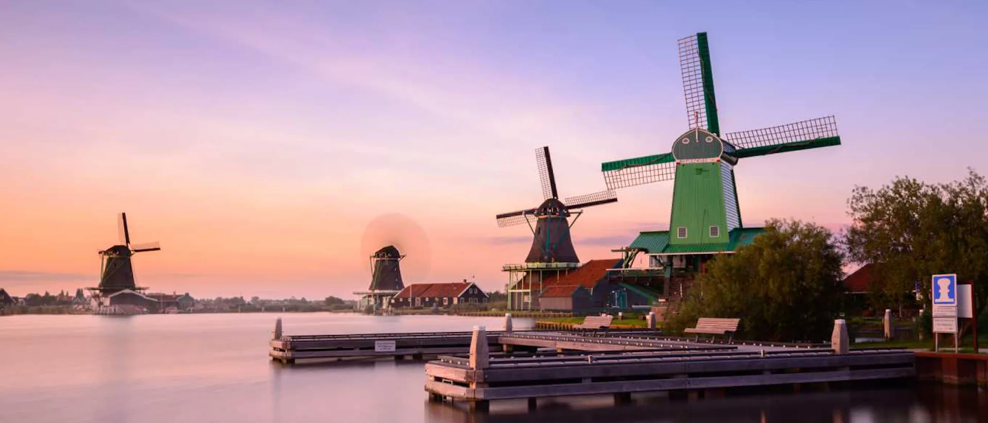 Amsterdam, Netherlands - Zaanse Schans, windmills village