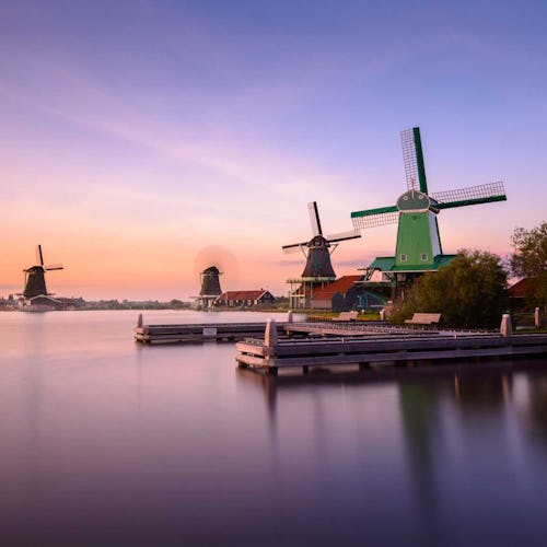 Amsterdam, Netherlands - Zaanse Schans, windmills village