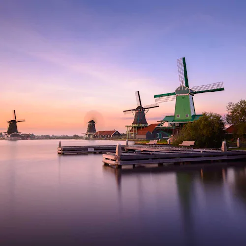 Amsterdam, Netherlands - Zaanse Schans, windmills village