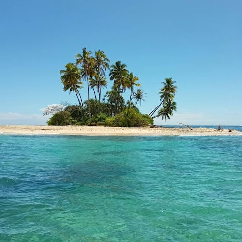 Desert island in Tahiti in French Polynesia