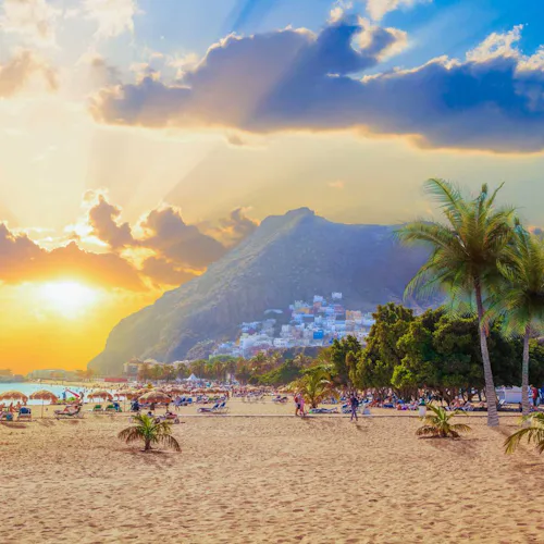 Tenerife, Canary Islands - Beach at sunset