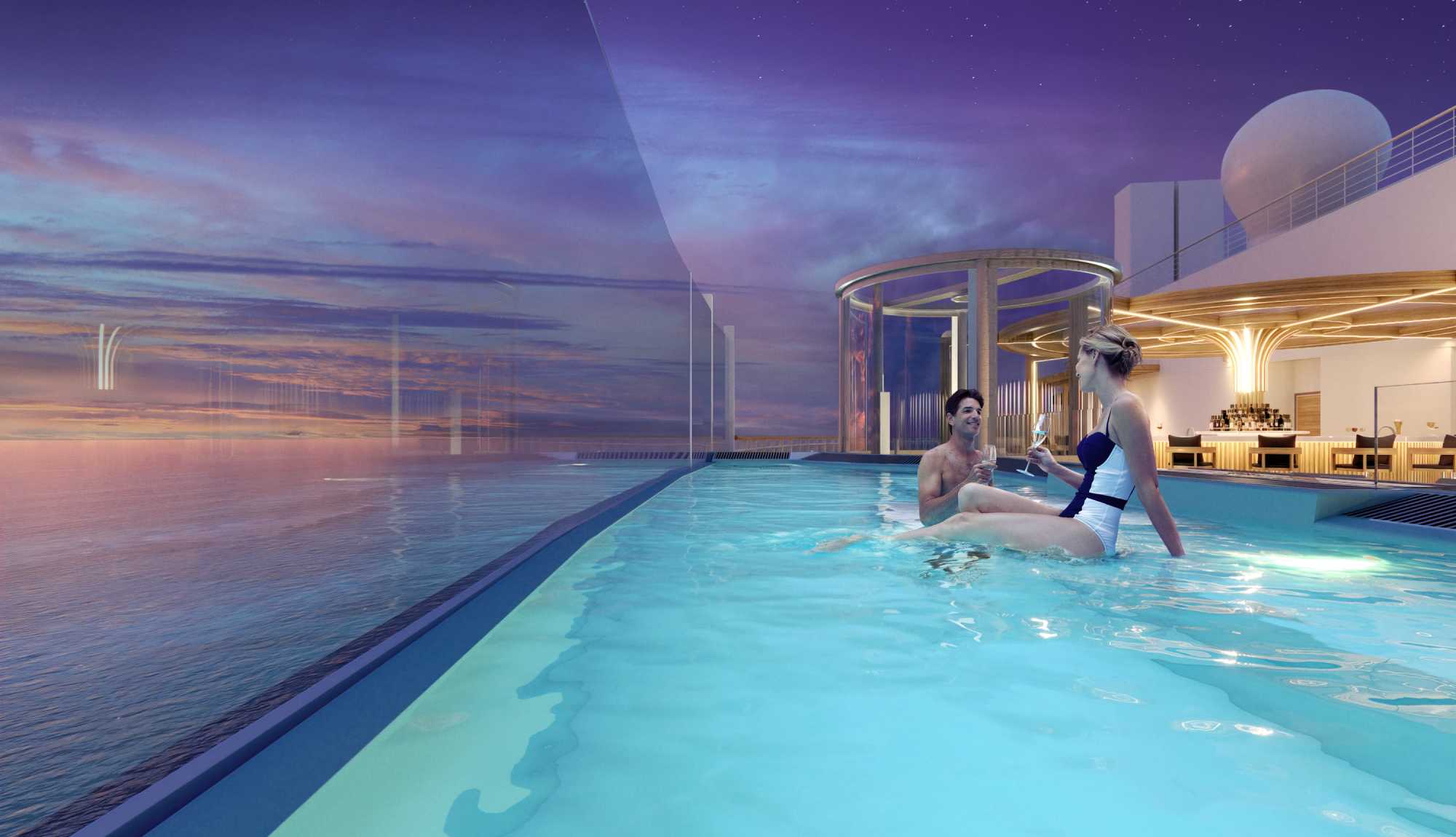 Norwegian Cruise Line - The Vibe Beach Club Adults-Only Infinity Pool