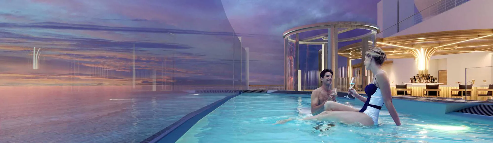Norwegian Cruise Line - The Vibe Beach Club Adults-Only Infinity Pool