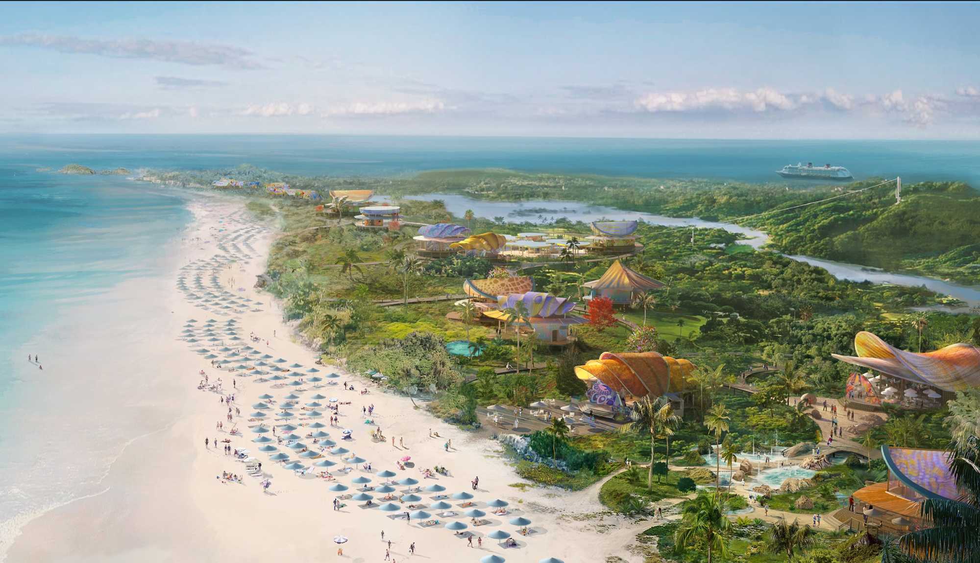 Disney Lookout Cay at Lighthouse Point - Beach Aerial