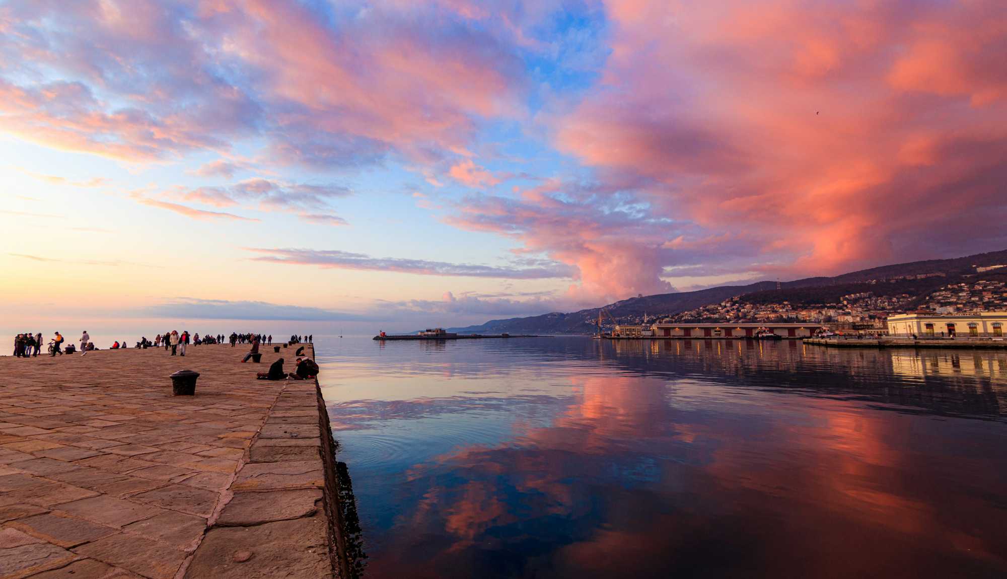 Trieste, Italy - Sunset on the waterfront