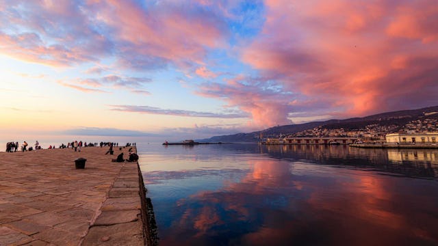 Trieste, Italy - Sunset on the waterfront
