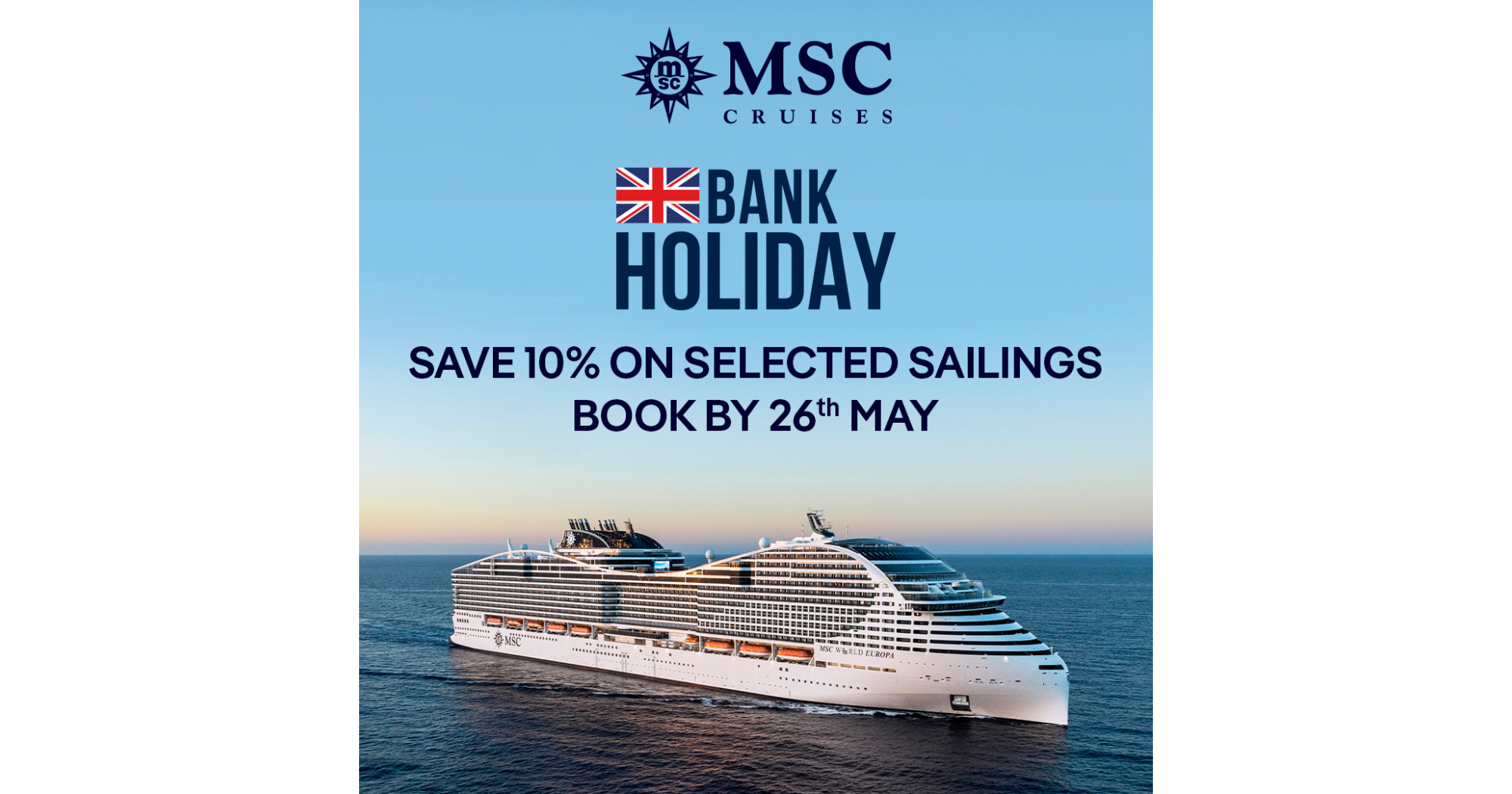 MSC Bank Holiday Flash Sale
