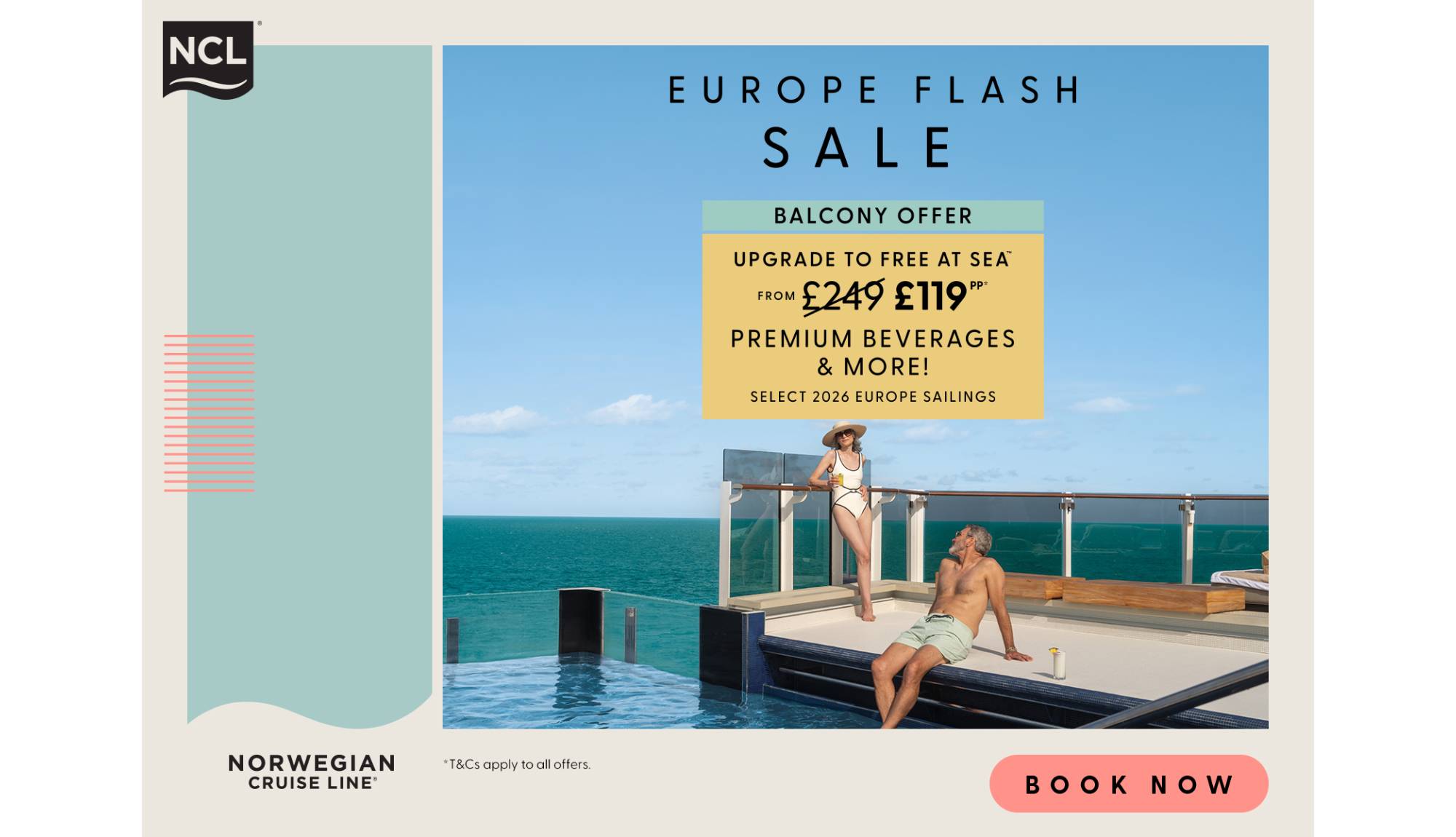 NCL Flash Sale May Free at Sea Offer