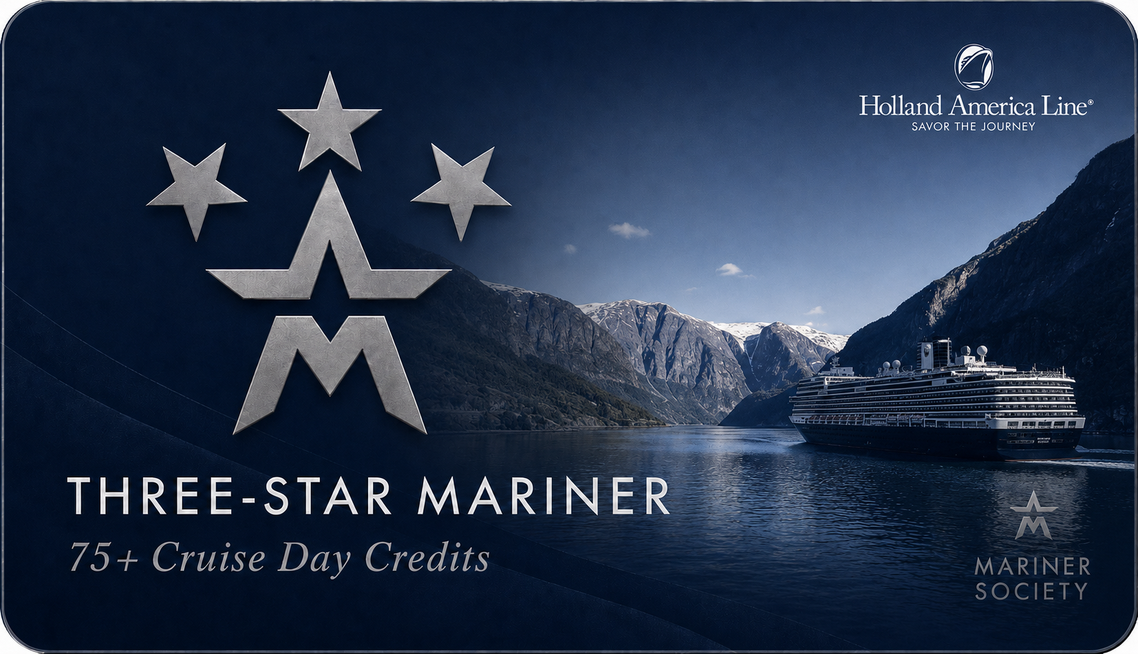 Holland America Line Mariner Society - Three Star Mariner