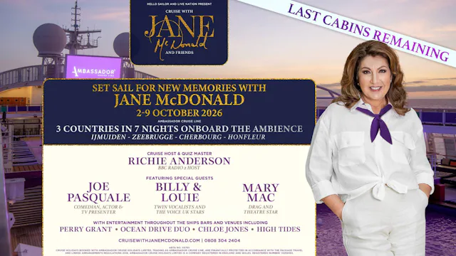 Ambassador Cruise Line Themed Cruises - Jane McDonald Cruise