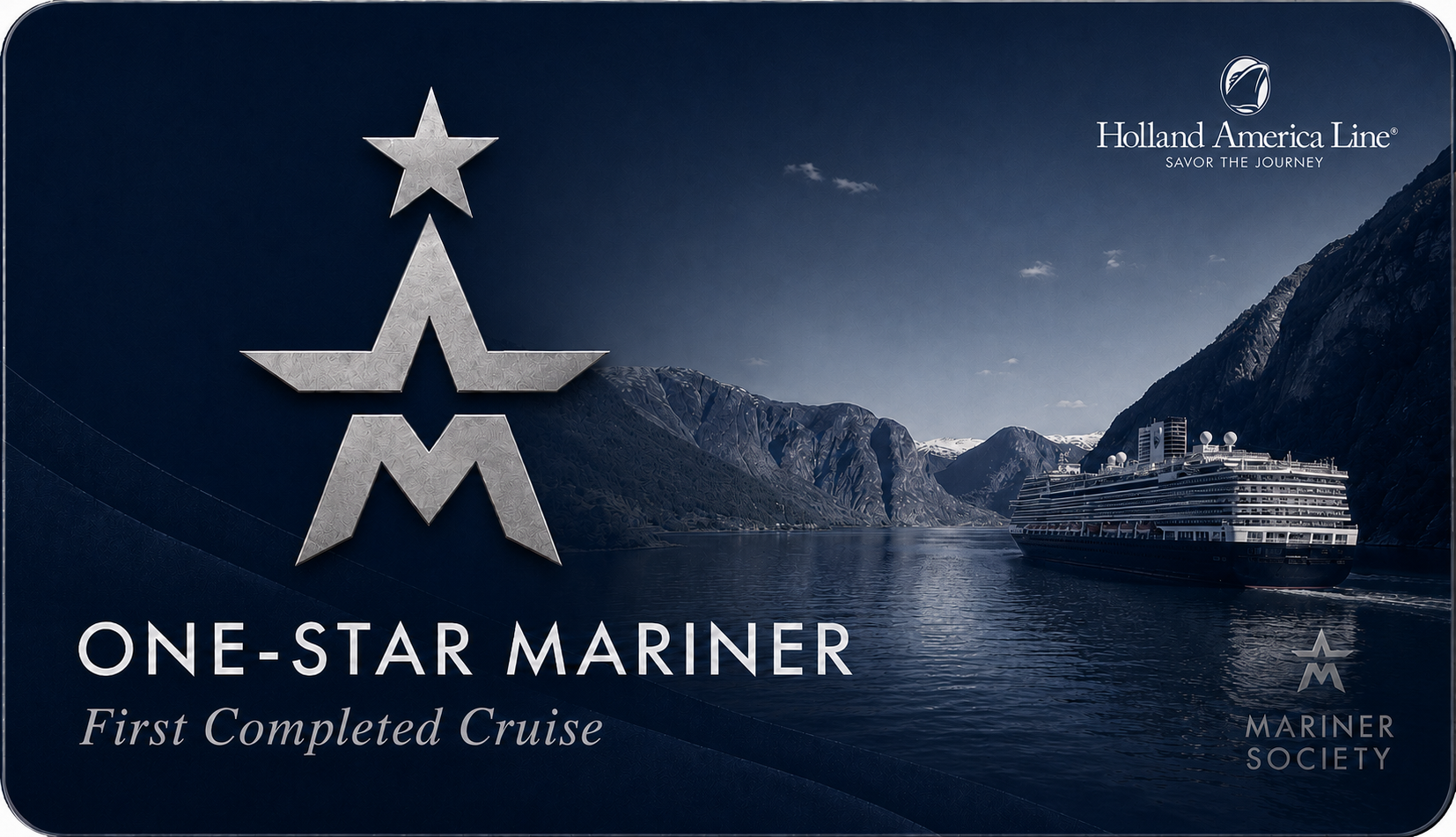 Holland America Line Mariner Society - One Star Mariner