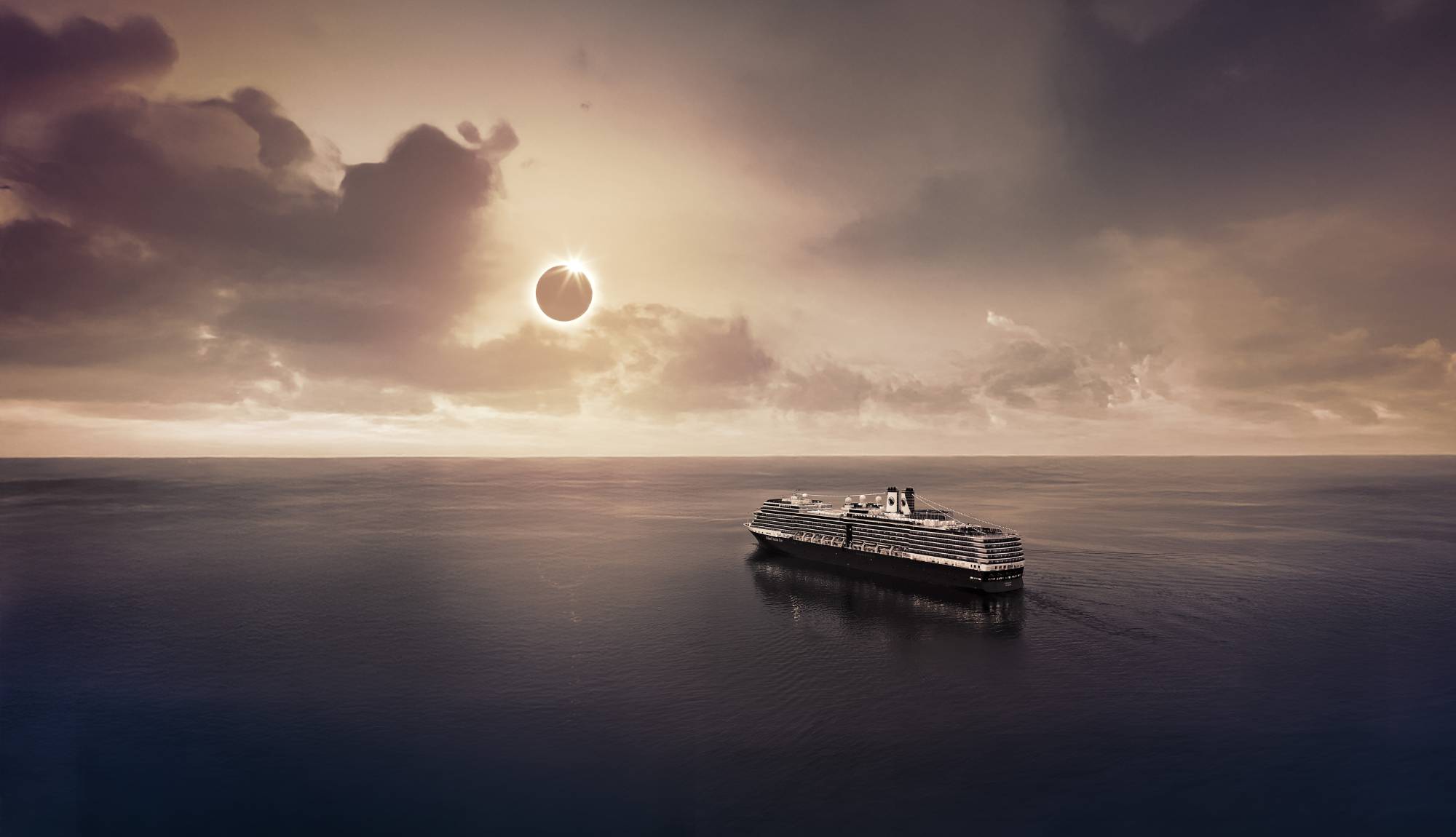 Holland America Line's Eurodam viewing Solar Eclipse