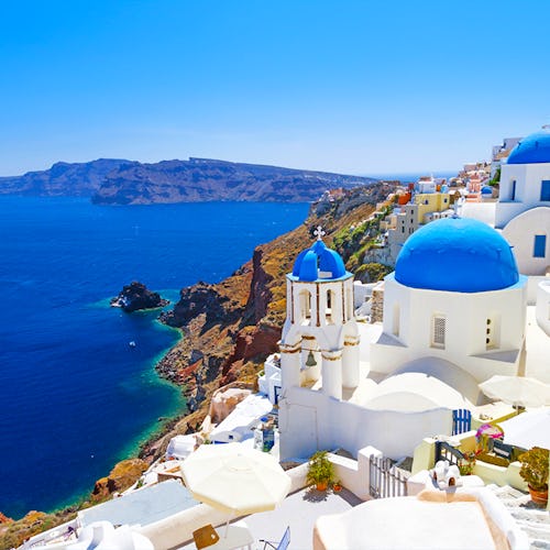 Banner collage of the Greek Islands