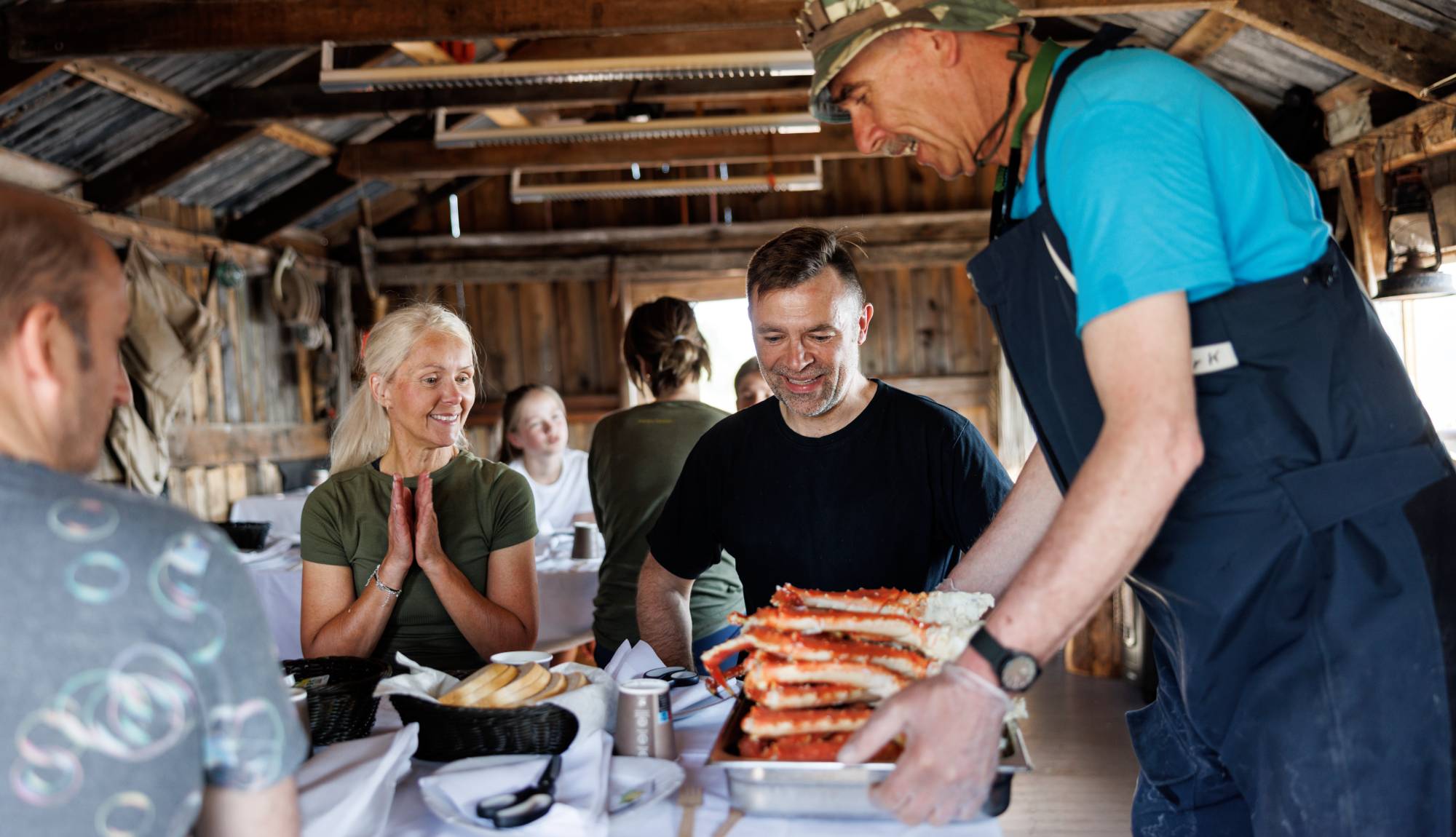 Havila Voyages Dining - Excursions, Kirkenes King Crab