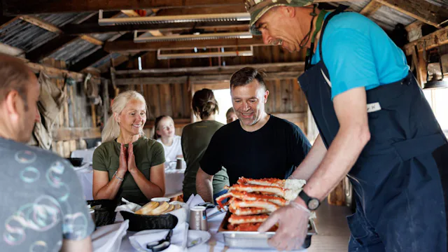 Havila Voyages Dining - Excursions, Kirkenes King Crab