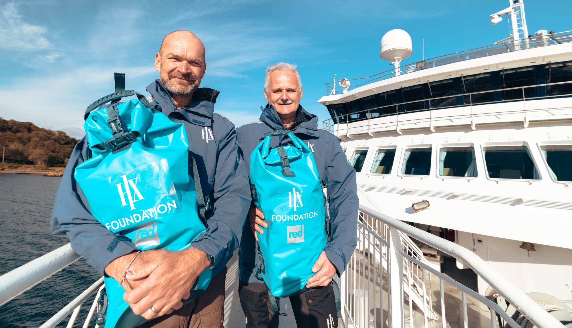 HX Expeditions - Big Blue Bag Launch Monty and HX CEO
