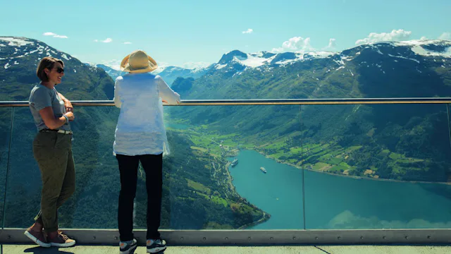 Fred. Olsen Cruise Lines Solo Cruising - Solo guests admiring the Norwegian Fjords