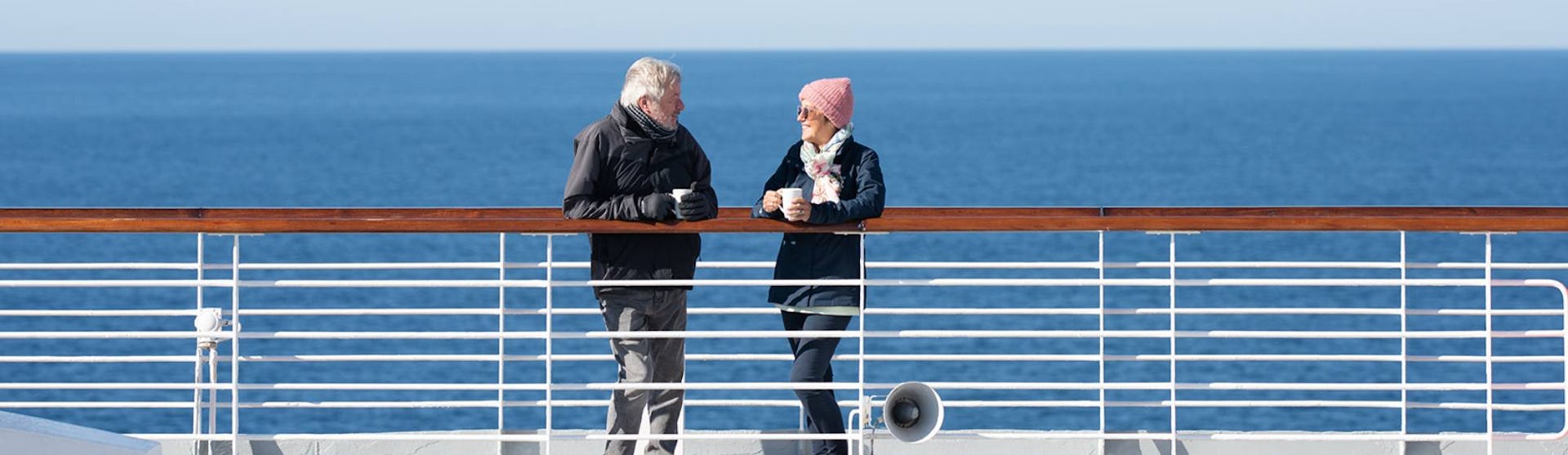 Fred. Olsen Cruise Lines Solo Cruising - Solo Guests enjoying coffee on deck