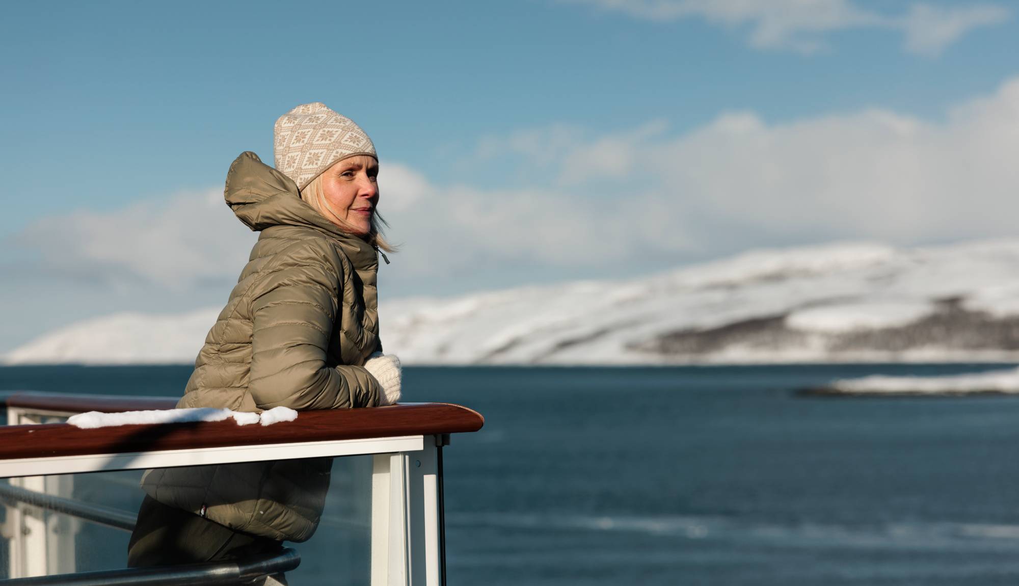 Havila Voyages - Observation deck, winter