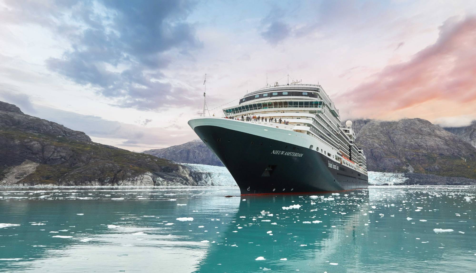 Holland America Line - Nieuw Amsterdam in Glacier Bay, Alaska