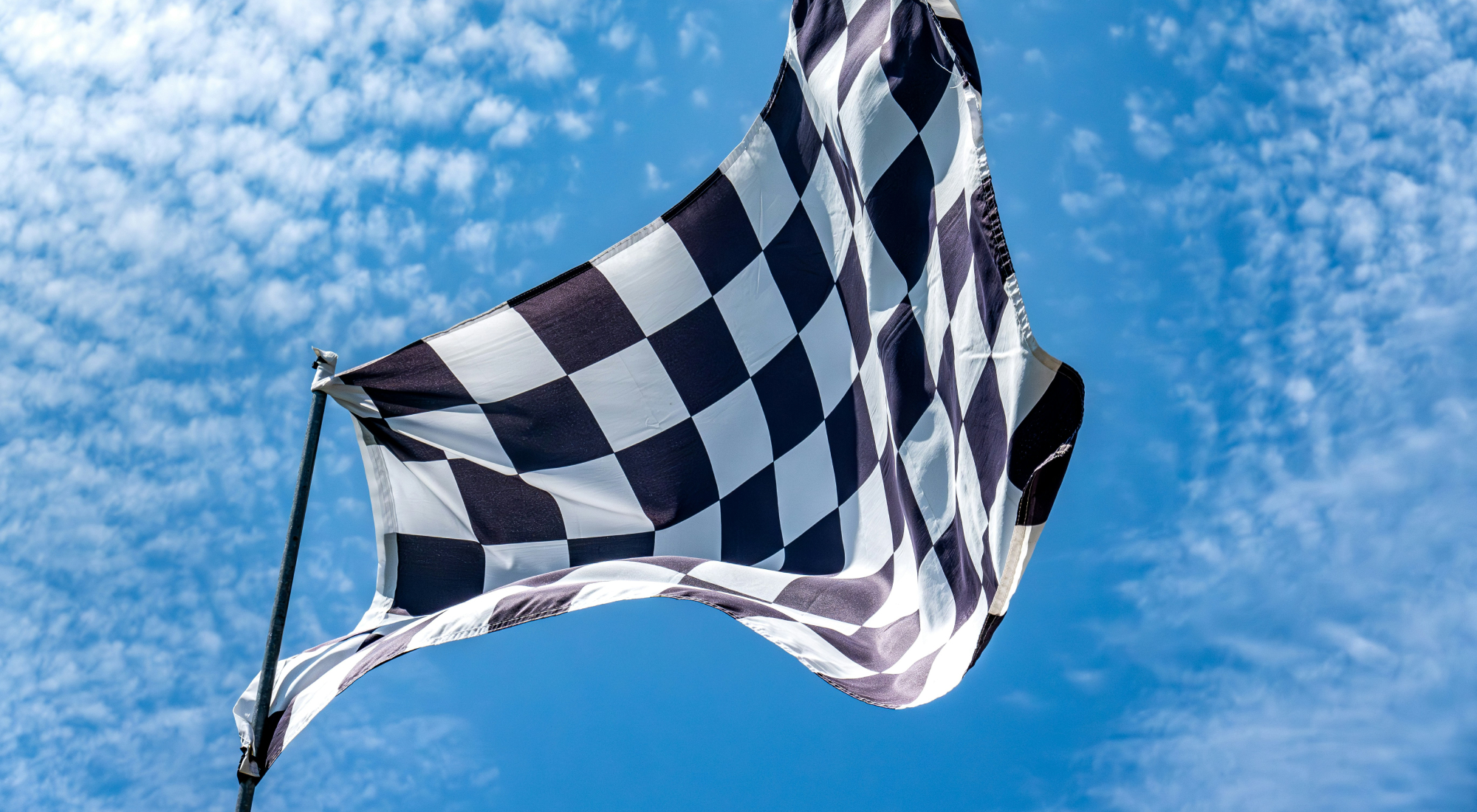 Chequered flag waving