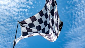 Chequered flag waving